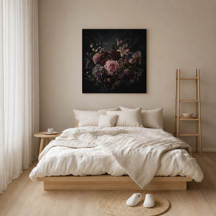 Canvas print Floral Still Life After Dark