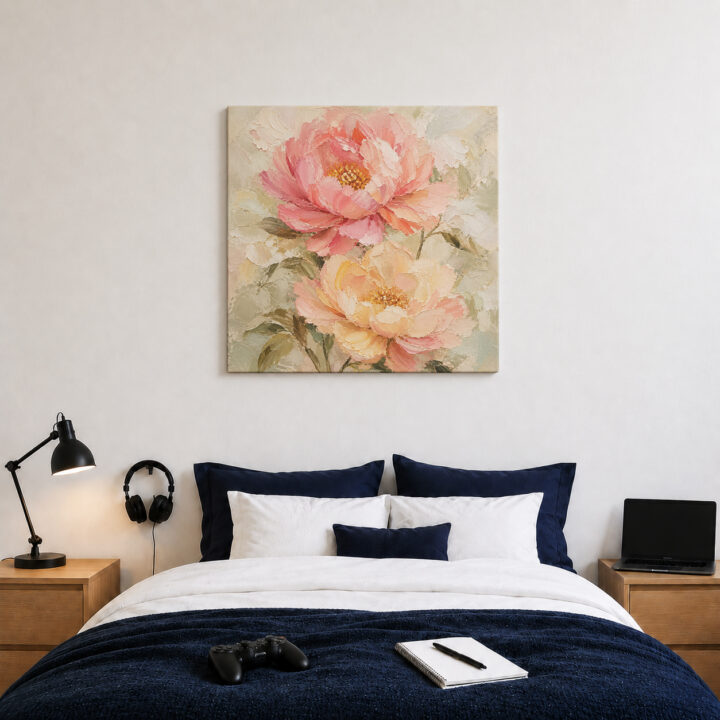 Canvas print Garden Flowers in Pastel