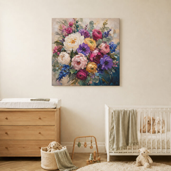 Canvas print Expressive Colourful Bouquet