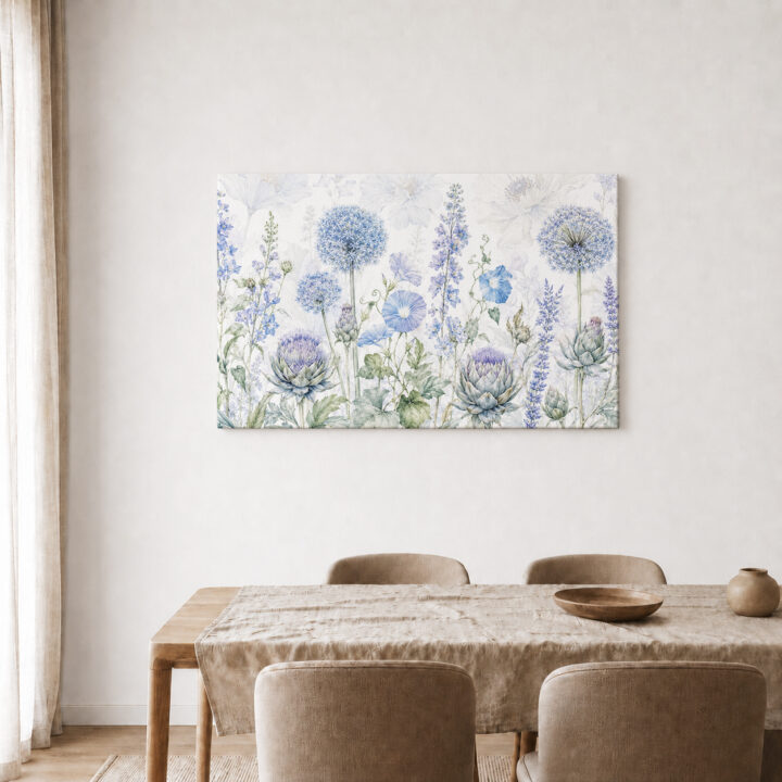 Canvas print Airy Blue and Lilac Blossoms
