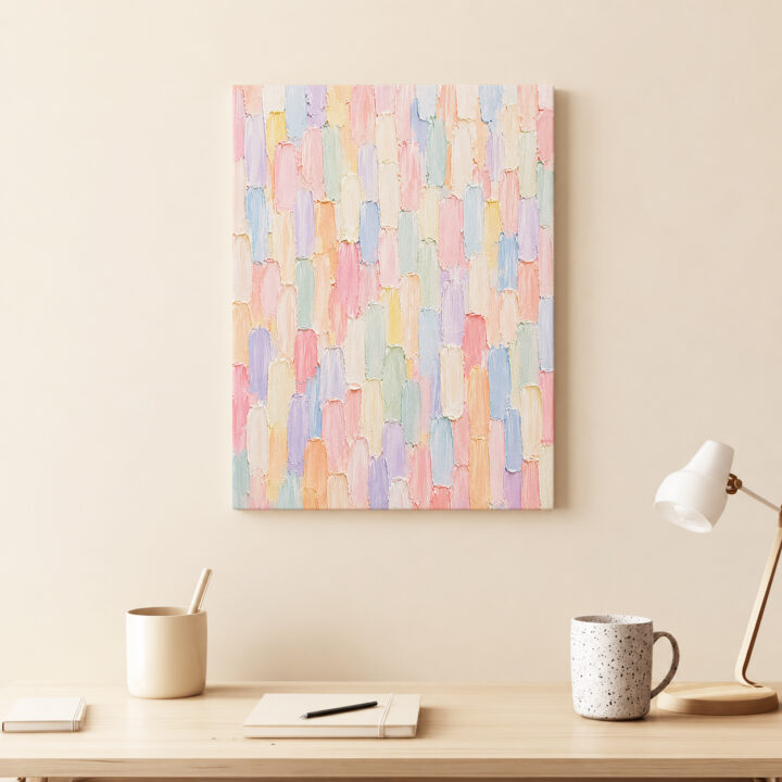 Canvas print Vertical Pastel Brushstrokes
