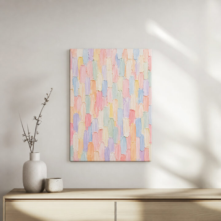 Canvas print Vertical Pastel Brushstrokes