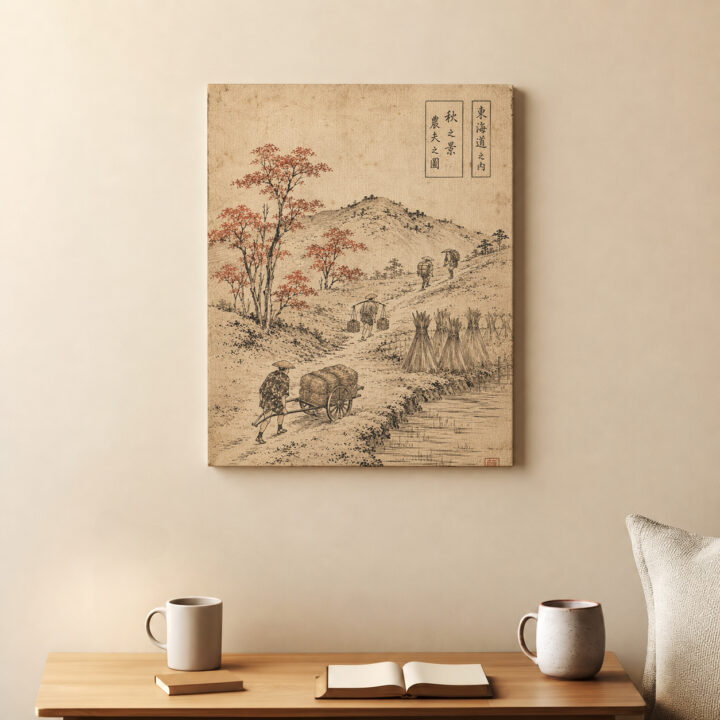 Canvas print Japanese Autumn Path