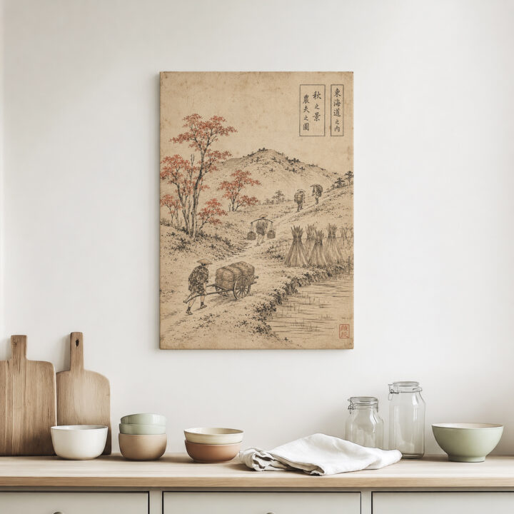 Canvas print Japanese Autumn Path