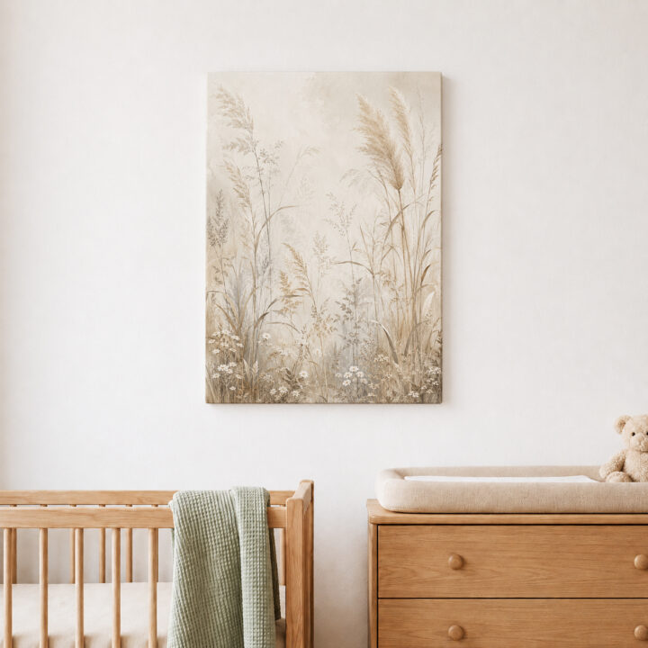 Leinwandbild Wiesengräser und Pampas