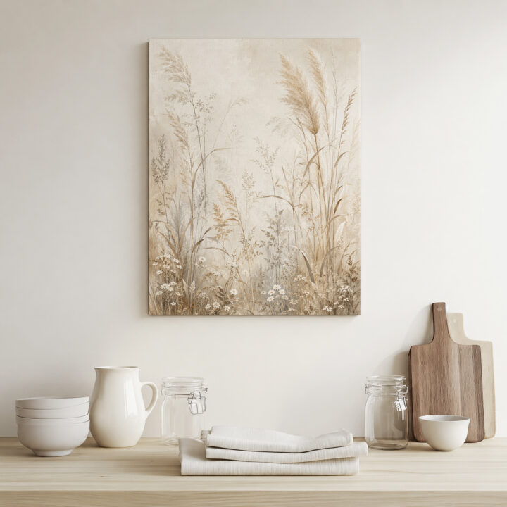 Canvas print Meadow Grasses and Pampas