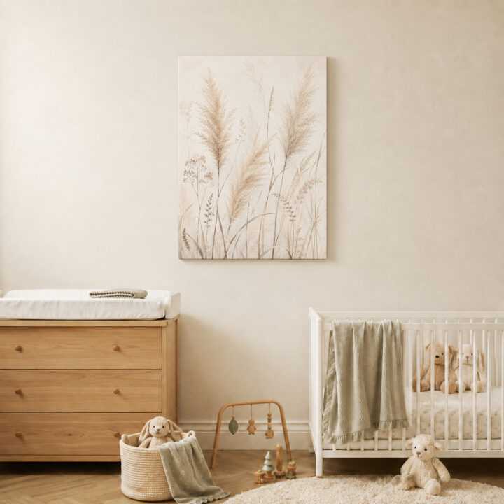 Leinwandbild Pampas und Trockenpflanzen