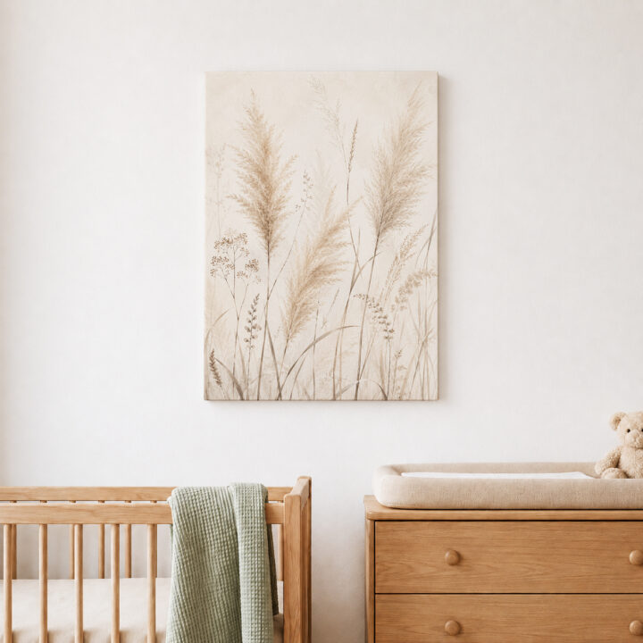 Leinwandbild Pampas und Trockenpflanzen