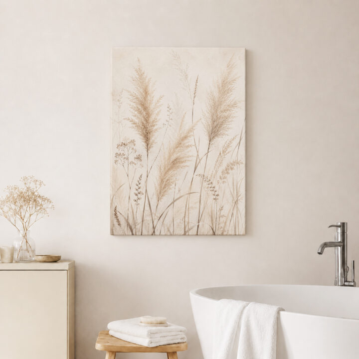 Leinwandbild Pampas und Trockenpflanzen