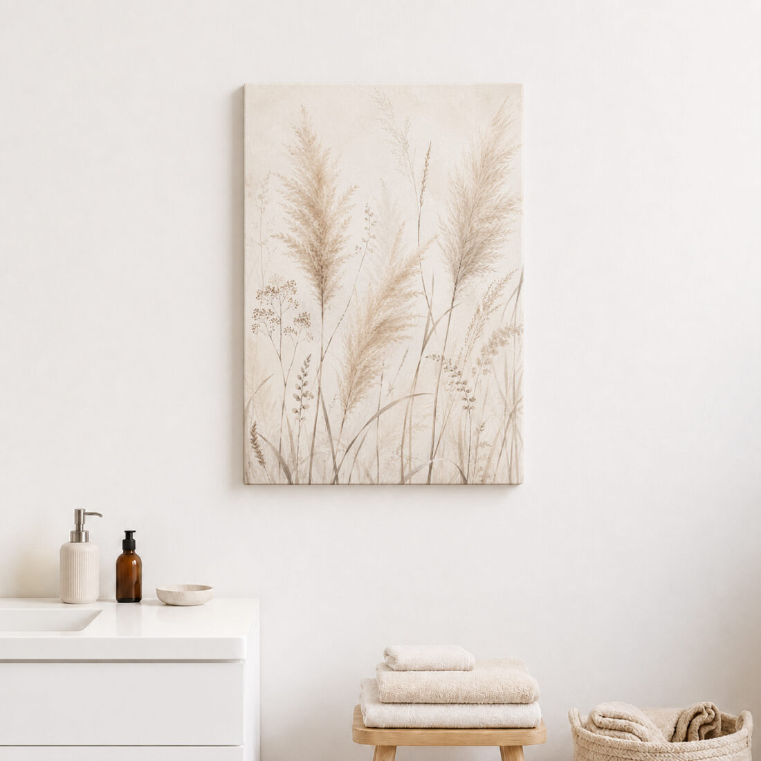 Leinwandbild Pampas und Trockenpflanzen