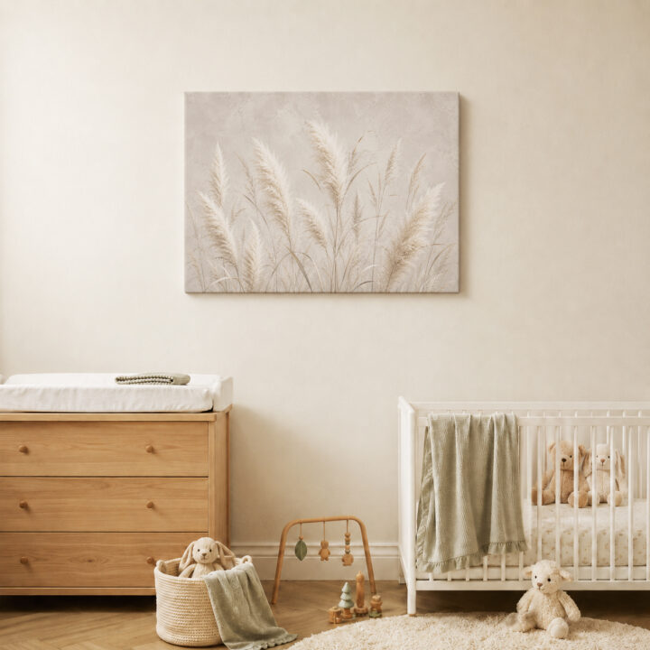 Leinwandbild Hohe Pampas- und Schilfhalme