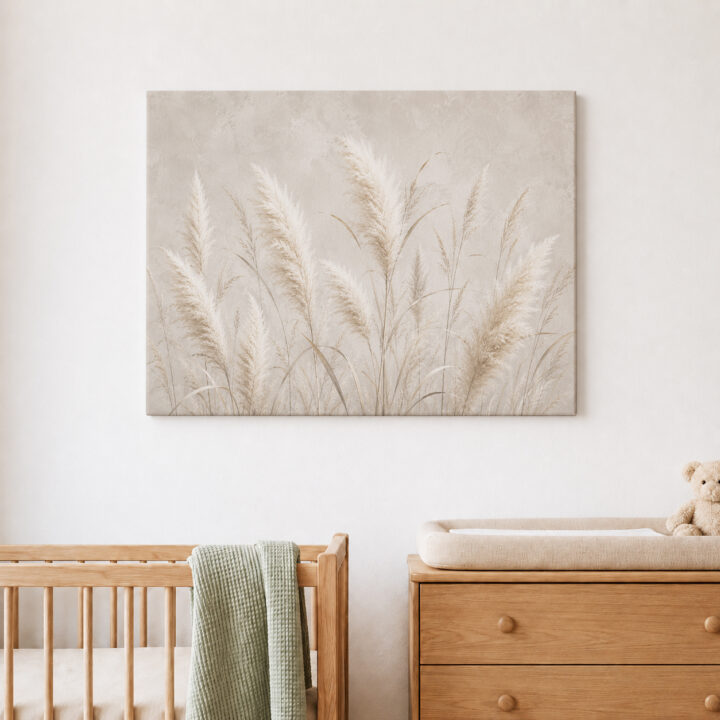 Leinwandbild Hohe Pampas- und Schilfhalme
