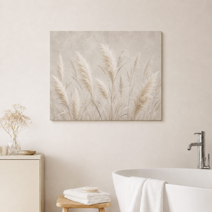 Leinwandbild Hohe Pampas- und Schilfhalme