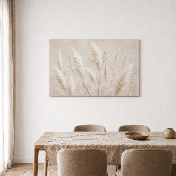 Leinwandbild Hohe Pampas- und Schilfhalme