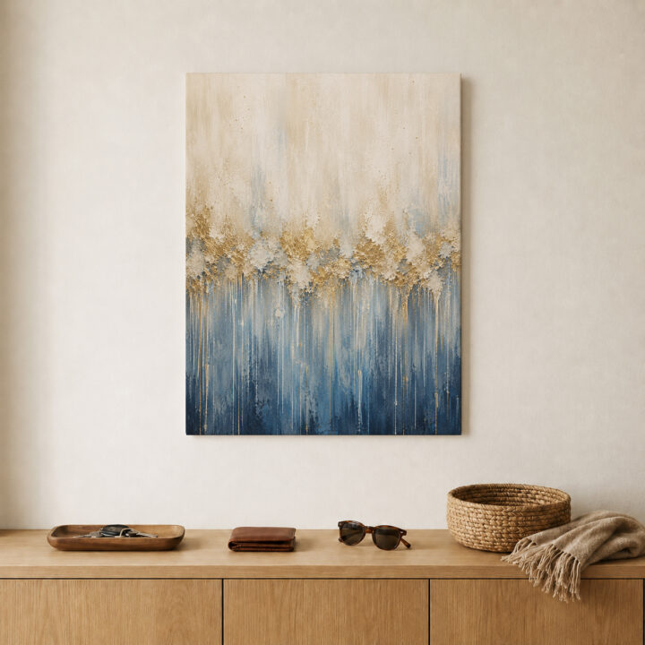 Canvas print Golden and Blue Colour Trails