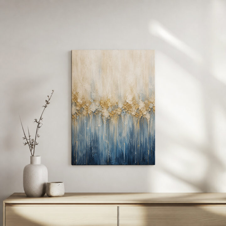 Canvas print Golden and Blue Colour Trails