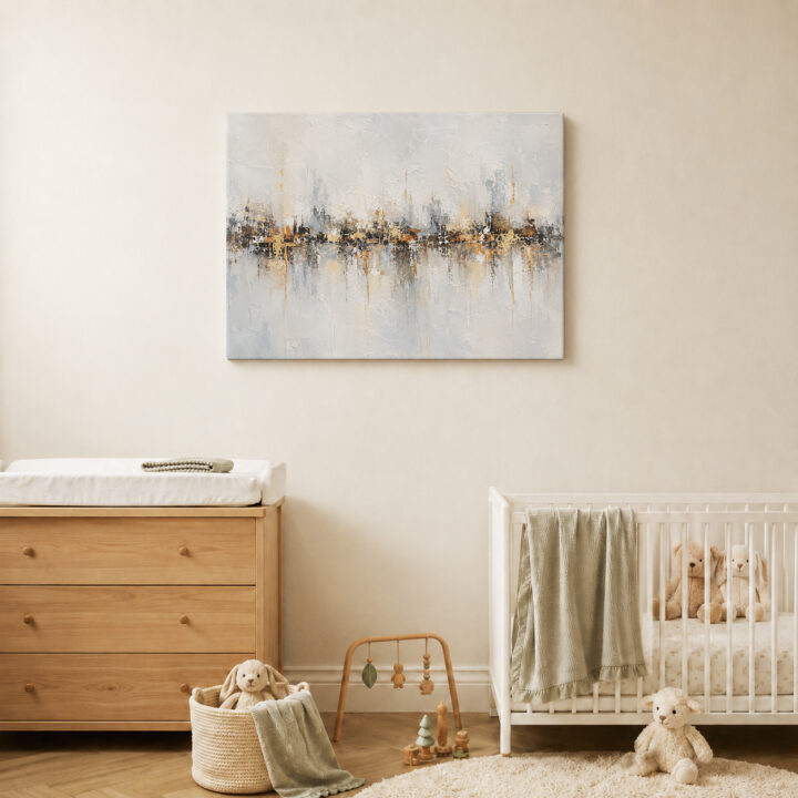 Canvas print Fine Golden Line on a Pale Ground
