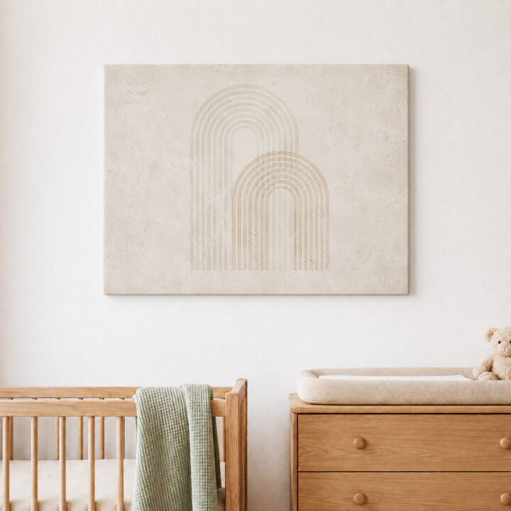 Leinwandbild Bögen in Beige und Greige