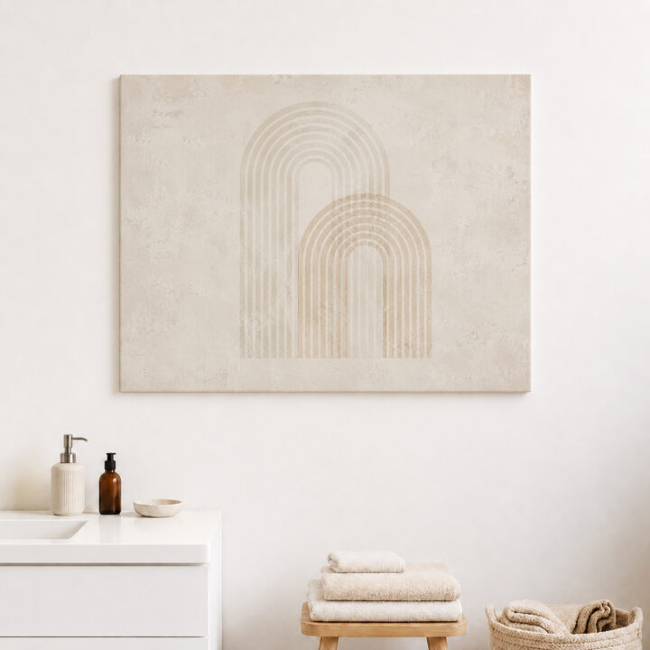 Leinwandbild Bögen in Beige und Greige