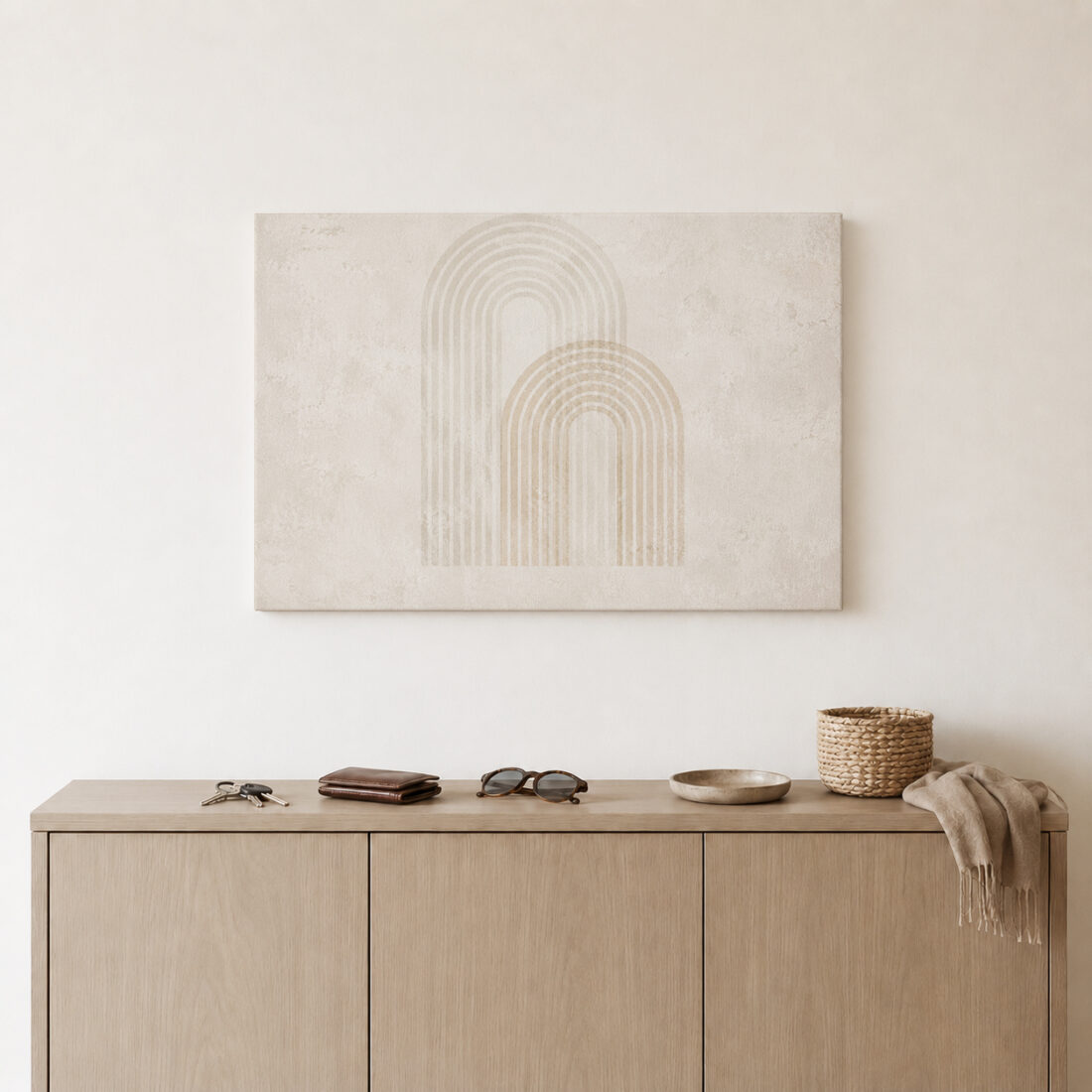 Leinwandbild Bögen in Beige und Greige