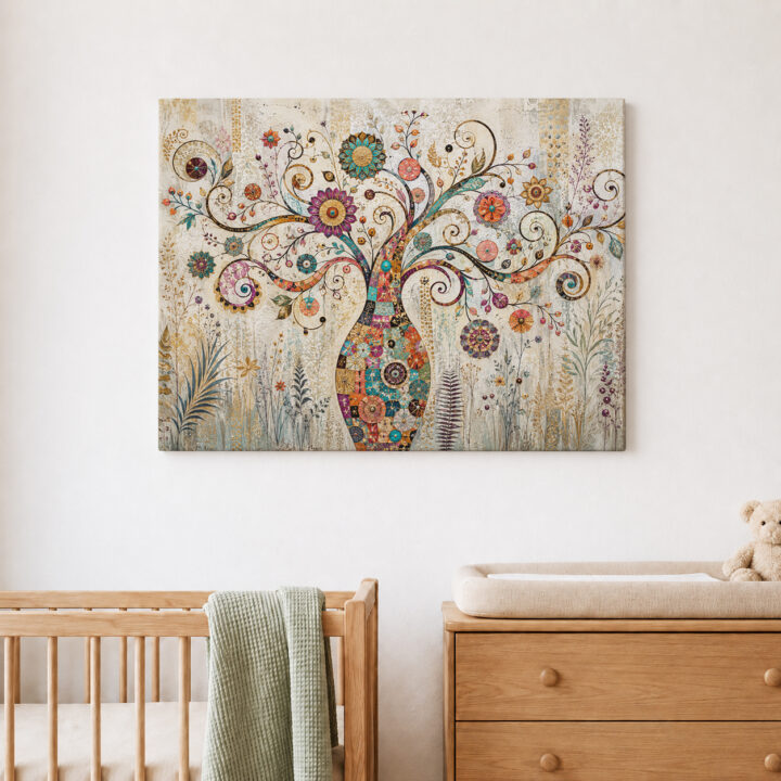 Leinwandbild Botanischer Ornamentbaum