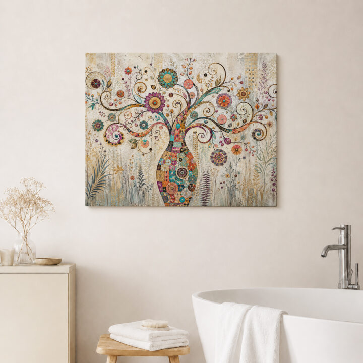Leinwandbild Botanischer Ornamentbaum