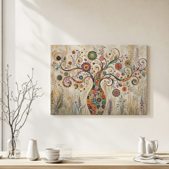Leinwandbild Botanischer Ornamentbaum