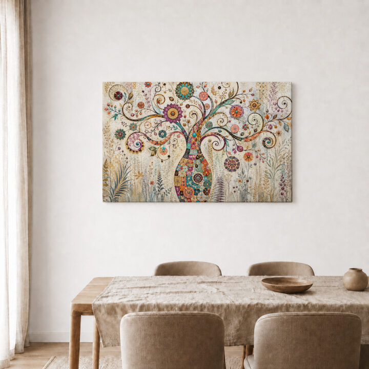 Leinwandbild Botanischer Ornamentbaum