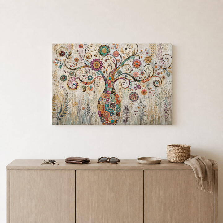 Leinwandbild Botanischer Ornamentbaum