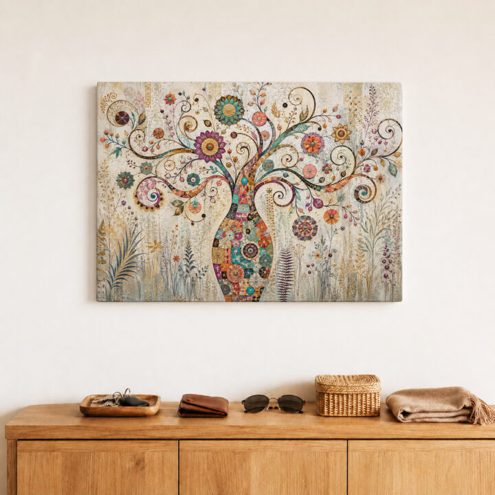 Leinwandbild Botanischer Ornamentbaum