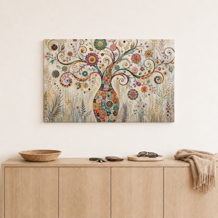 Leinwandbild Botanischer Ornamentbaum
