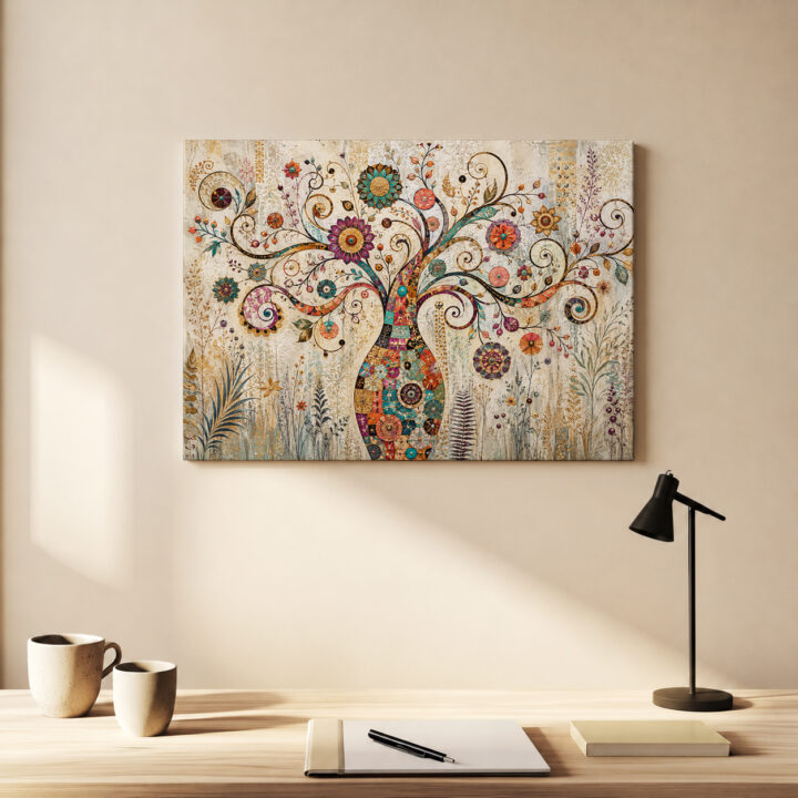 Leinwandbild Botanischer Ornamentbaum
