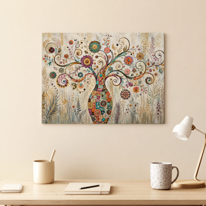 Leinwandbild Botanischer Ornamentbaum
