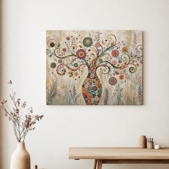 Leinwandbild Botanischer Ornamentbaum