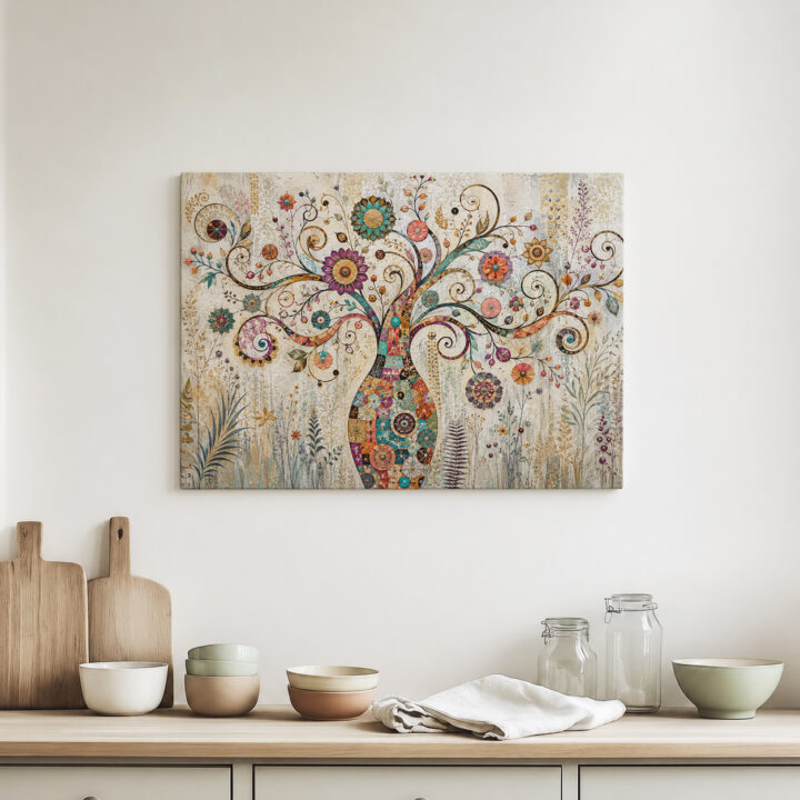 Leinwandbild Botanischer Ornamentbaum