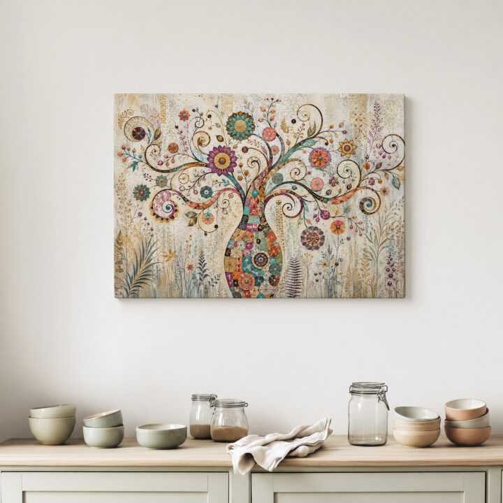 Leinwandbild Botanischer Ornamentbaum
