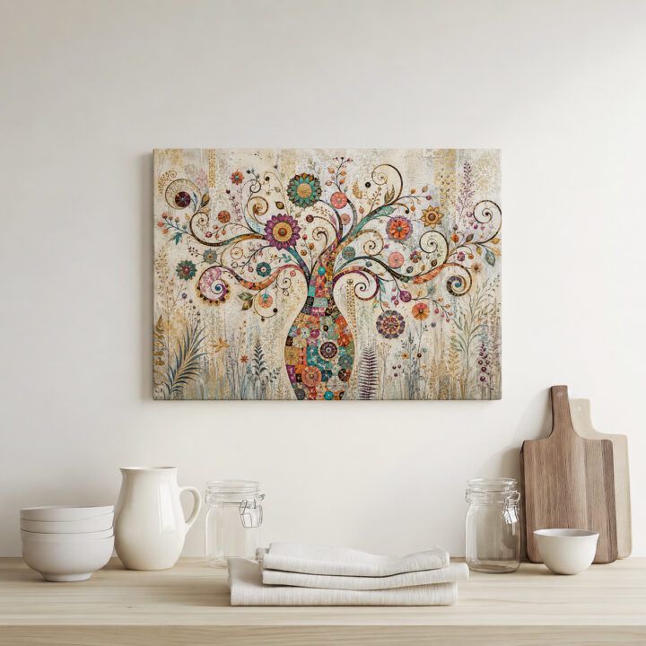 Leinwandbild Botanischer Ornamentbaum
