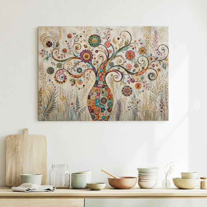 Leinwandbild Botanischer Ornamentbaum