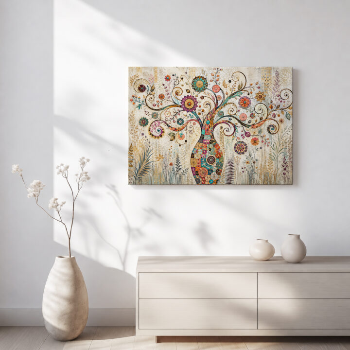Leinwandbild Botanischer Ornamentbaum