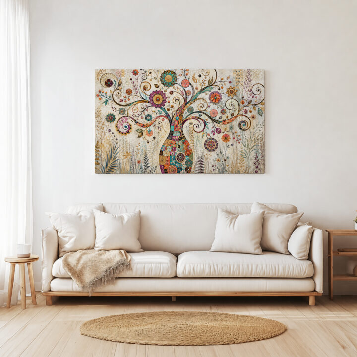 Leinwandbild Botanischer Ornamentbaum