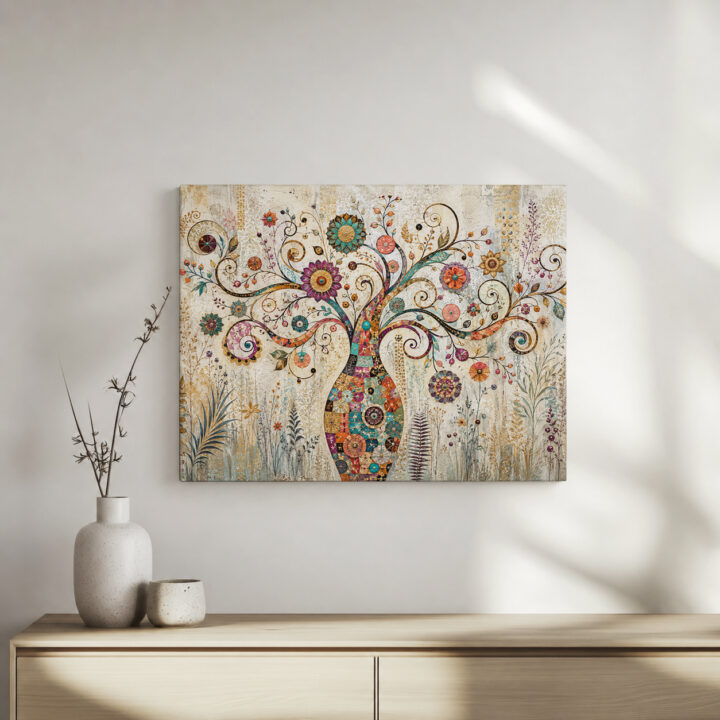Leinwandbild Botanischer Ornamentbaum