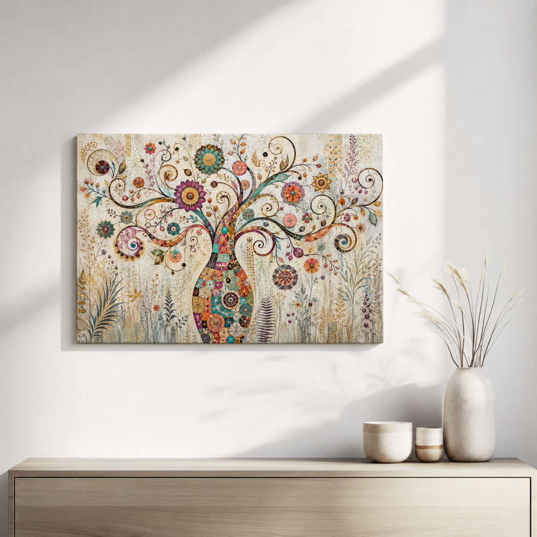 Leinwandbild Botanischer Ornamentbaum