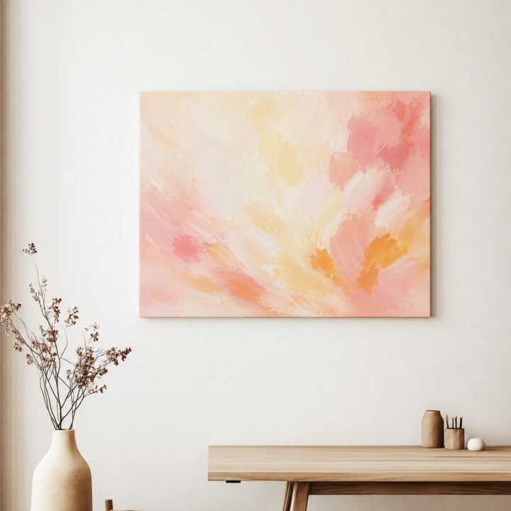 Canvas print Soft Pastel Marks on Cream