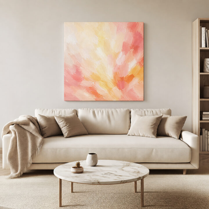 Canvas print Feathery Pastel Brushstrokes