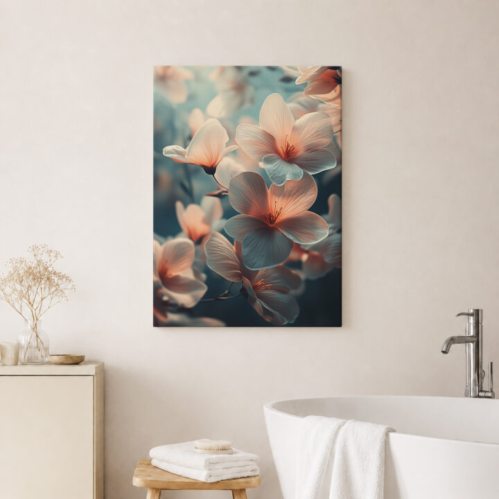 Canvas print Floating Pastel Blossoms