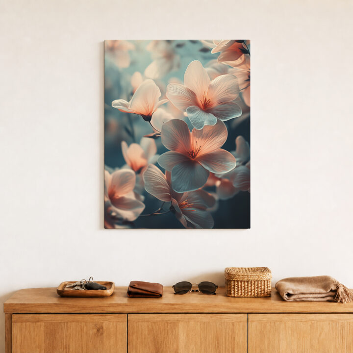 Canvas print Floating Pastel Blossoms