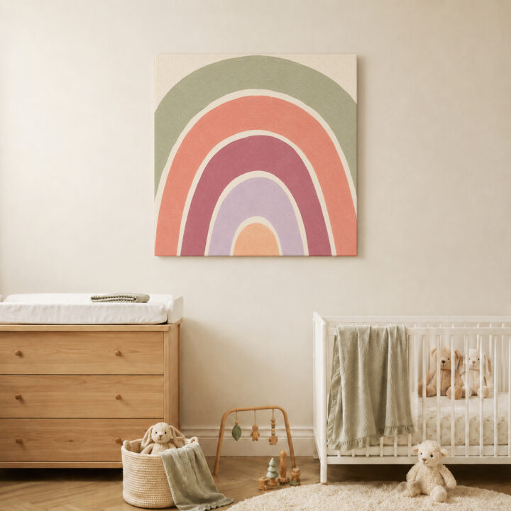Canvas print Rainbow in Earth and Pastel Tones