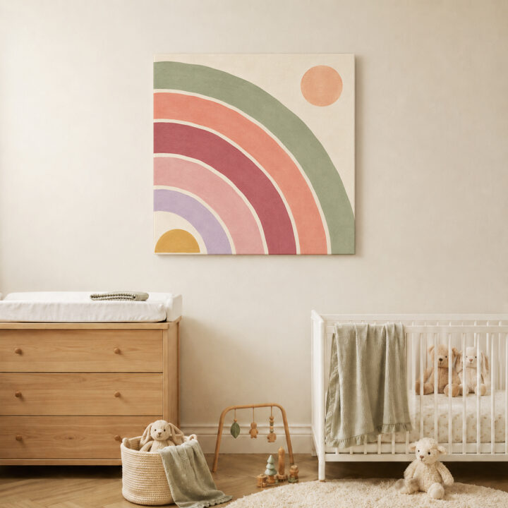 Leinwandbild Versetzte Regenbogenbögen