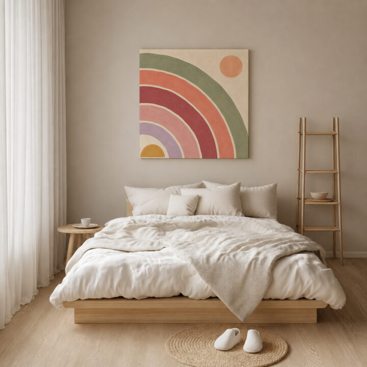 Leinwandbild Versetzte Regenbogenbögen