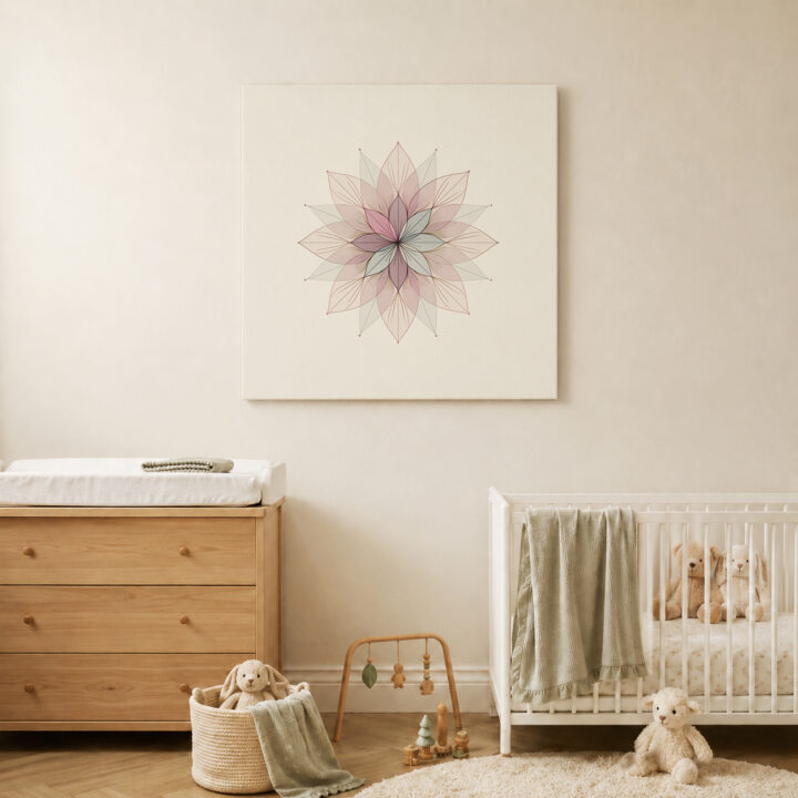 Leinwandbild Filigranes Blumenmandala